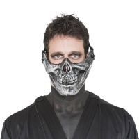 Máscara de esqueleto prateada