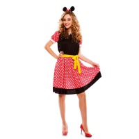 Fato de Minnie Mouse com cauda para mulher