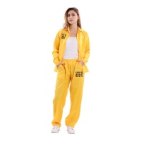 Fato de prisioneiro amarelo para mulher