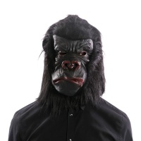 Máscara de gorila com cabelo