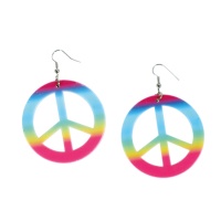 Brincos hippie multicoloridos