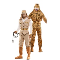 Fantasia de caçador e tigre para adulto