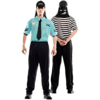 Fato de polícia e de ladrão para adultos