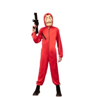 Fato de Ladrão da Casa de Papel para crianças com máscara