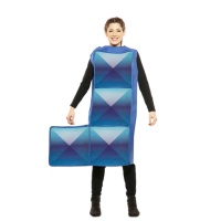 Fato Tetris azul escuro para adultos