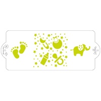Estêncil bebé 10 x 25 cm - Decorar