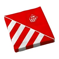 Guardanapos do Atlético de Madrid, vermelhos, 16,5 cm - 12 unidades