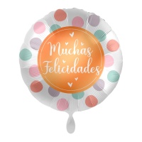 Balão de parabéns com bolinhas 43 cm - Premioloon