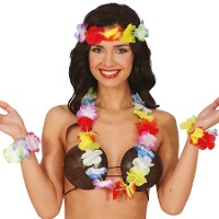 Conjunto colorido havaiano - 4 peças