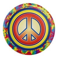 Pratos de Hippie de 23 cm - 8 unidades