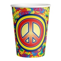 Copos de Hippie de 250 ml - 8 unidades