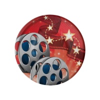 Pratos de Cinema Hollywood de 18 cm - 8 unidades