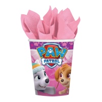 Copos cor-de-rosa Paw Patrol 256 ml - 8 unidades