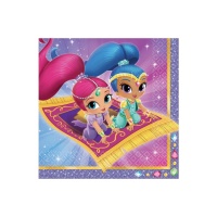 Guardanapos Shimmer and Shine 16,5 x 16,5 cm - 16 unidades