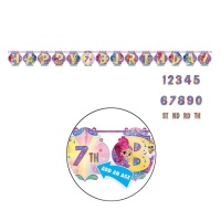 Grinalda personalizável Shimmer and Shine Happy Birthday - 3,20 m