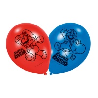 Balões Super Mario 22,8 cm - 6 peças
