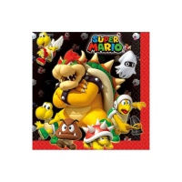 Guardanapos Super Mario de 16,5 x 16,5 cm - 16 unidades