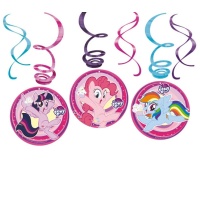 Pendentes decorativos de My Little Pony de 60 cm - 6 unidades