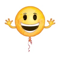 Balão Smiling Emoji silhueta 99 x 58 cm - Anagrama