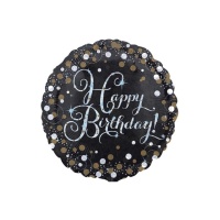 Balão de Bolhas de Champagne Happy Birthday - 45 cm