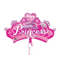 Balão silhueta princesas XL em forma de coroa 48 x 81 cm - Anagrama