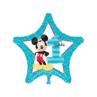 Balão de Mickey com forma de estrela número 1 de 48 cm - Anagram