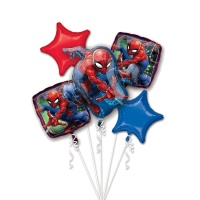 Bouquet de balões de Spiderman - Anagram - 5 unidades