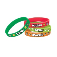 Pulseiras Super Mario Bros - 6 unidades