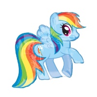 Balão silhueta XL de Rainbow Dash de My Little Pony de 71 x 68 cm - Anagram