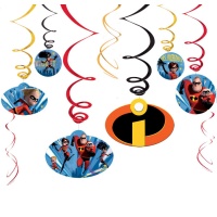 Pendentes decorativos The Incredibles - 12 unidades