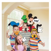 Kit para photo booth do Mickey Mouse e seus amigos - 12 unidades