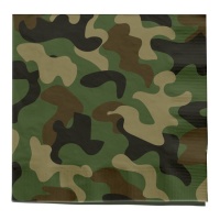 Guardanapos Camuflagem Militar Verde 16,5 x 16,5 cm - 20 unid.