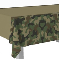 Toalha de mesa de camuflagem militar verde 1,37 x 2,43 cm