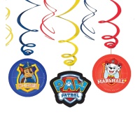 Pendentes decorativos Paw Patrol em ação - 6 unidades