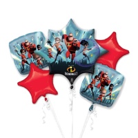Bouquet de balões de Os Incríveis - Anagram - 5 unidades