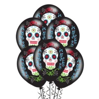 Balões de Látex Dia dos Mortos 28cm - Sempertex - 6 peças