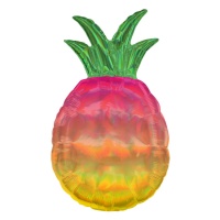 Globo de silhueta de ananás tropical XL com gradiente iridescente 43 x 78 cm - Anagrama