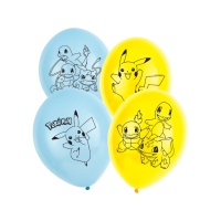 Balões de Látex Pokemon 27,5 cm - 6 unidades