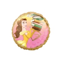 Balão Princesa Belle com rebordo dourado 43cm - Anagrama