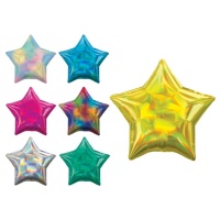 Balão estrela iridescente 48 cm - Anagrama - 1 peça