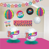 Kit de decoração de discoteca - 10 peças