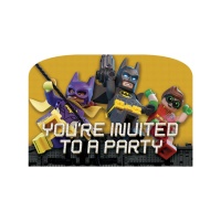 Convites Batman Lego - 8 peças