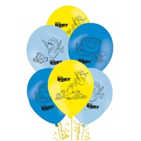 Balões de látex de À Procura de Dory de 23 cm - 6 unidades