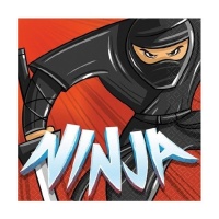 Guardanapos de Ninja de 12,5 x 12,5 cm - 16 unidades