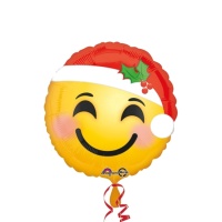 Balão redondo de Emoji de Pai Natal de 43 cm - Anagram
