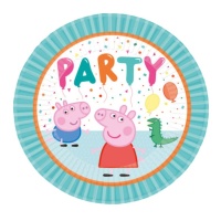 Pratos de Peppa Pig de 23 cm - 8 unidades