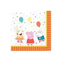 Guardanapos de festa Peppa Pig 16,5 x 16,5 cm - 16 unid.