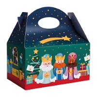 Caixa dos Reis Magos para doces de 20 x 16 x 11 cm - 12 unidades