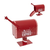 Caixa de Correio do Papai Noel Correio Expresso de Metal, 26,5 cm