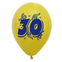 Balões 30 Aniversário 25 cm - 8 unidades